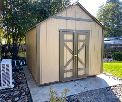 Newly Built and painted outdoor shed.