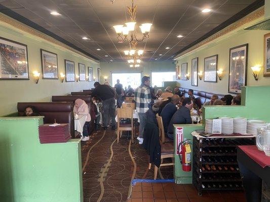 Every one enjoying Lunch Buffet.