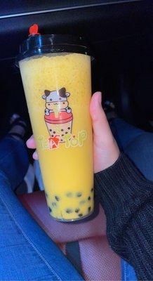 Mango milk tea