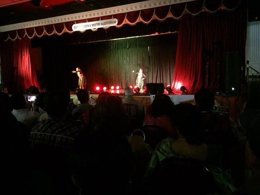 First stage performance (desi dance recital) of the Sat.evening festivities of the Bangali Durga Puja held at Gujarati Samaj in Queens, NYC.