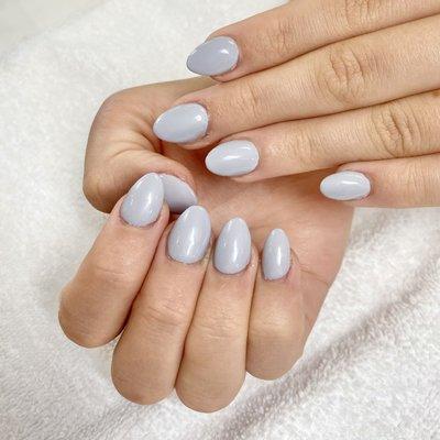 Ice Blue Dip Powder Nails