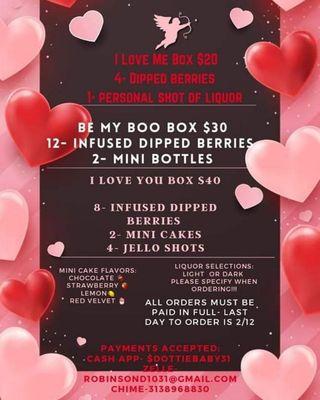 Valentine's day Menu