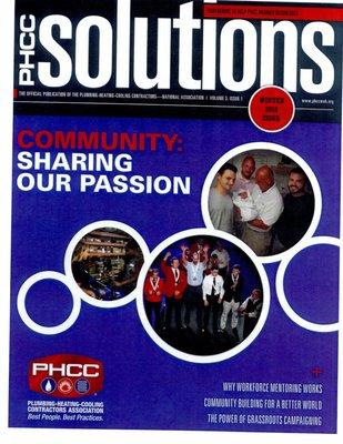 ACP featured on cover of PHCC Solutions Magazine