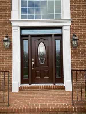 Provia Signet Series Fiberglass Entry Door with Sidelites 
Somerset Decorative Glass