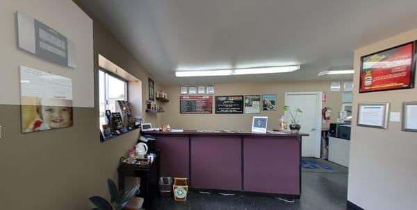 Excel Automotive Technology's Front Office & Waiting Area.