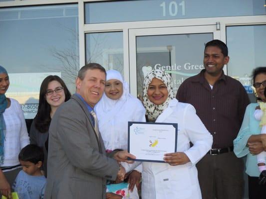 Our ribbon cutting with the Chamber of Commerce