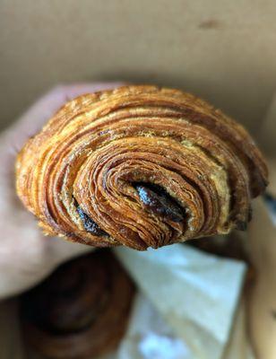 Pain au Chocolat. Very good. Buttery, flakey.