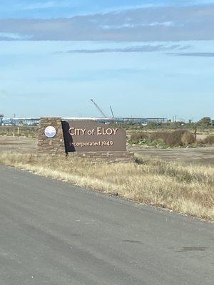 City of Eloy sign