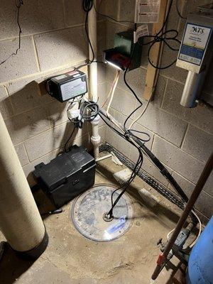 New zoller battery back up sump pump system installed in hilltown Pennsylvania