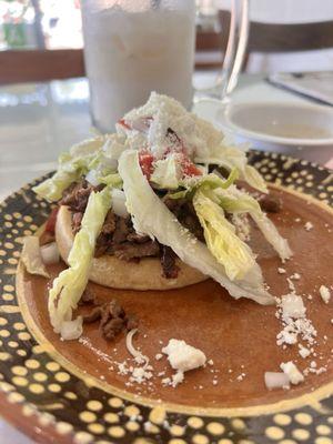 Sope de asada (fresh and delicious!)