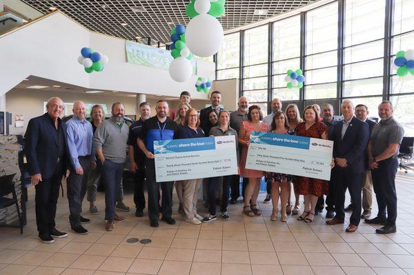 Patrick Subaru Share the Love Check Presentation 2023