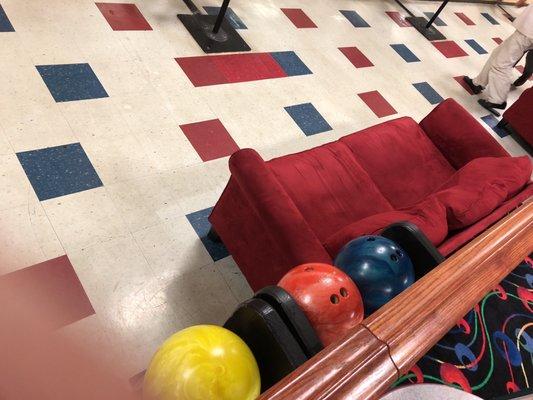 Couches to sit on while you bowl