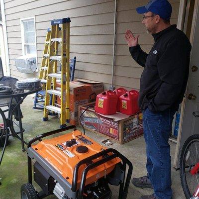 Generator inlet install for portable generator