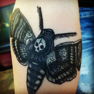 Moth tattooed by Freddy