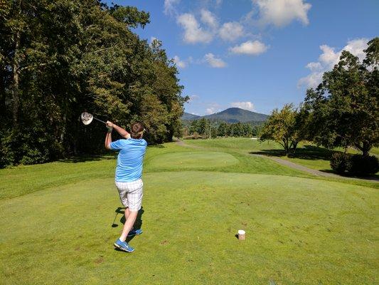 14th hole, white tees.