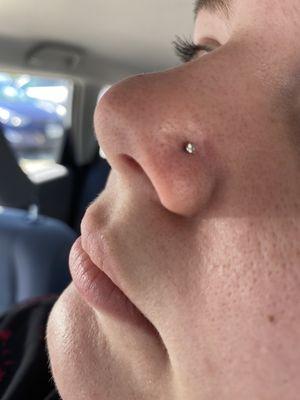 Nose piercing!