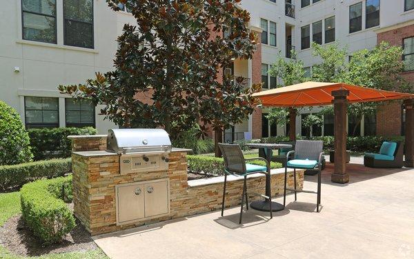 Community Outdoor Seating and BBQ Area