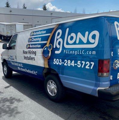 Floor covering van to deliver material within Portland metro and SW Washington areas.