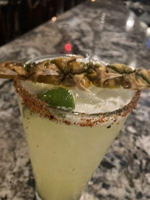 Pineapple margarita!! Dragon fruit Margarita shrimp cocktail