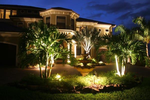 Add some beautiful landscape lighting to your home!