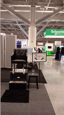 One of our styles of chairs sized perfectly for trade shows