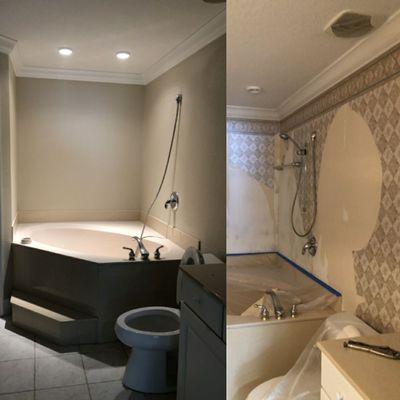 Hard to believe this is the same bathroom! Another gorgeous upgrade by our excellent crew!