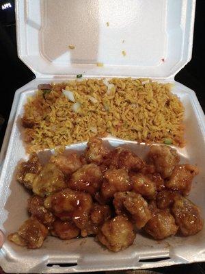 General tso's chicken & fried rice