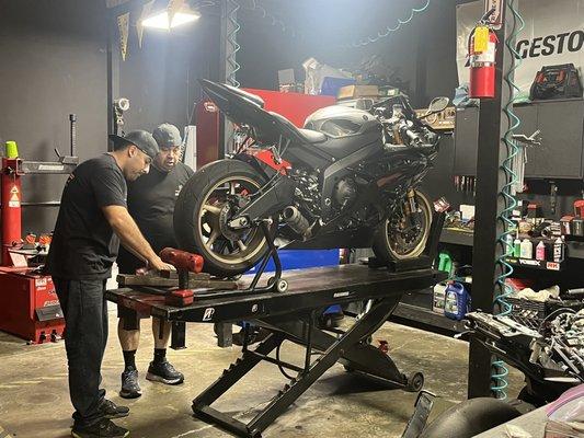 Moises working on my 2014 R6