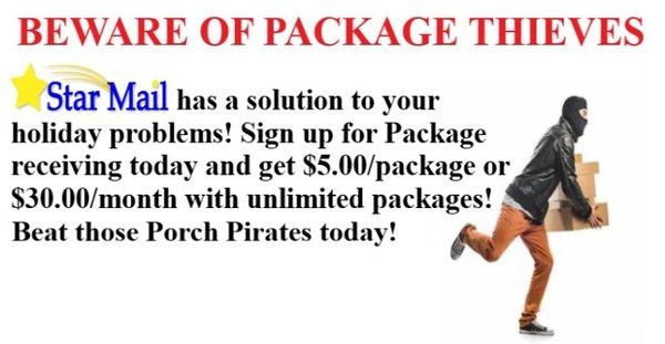 Ever worry about your package being stolen by those pesky Porch Pirates? Worry no more!