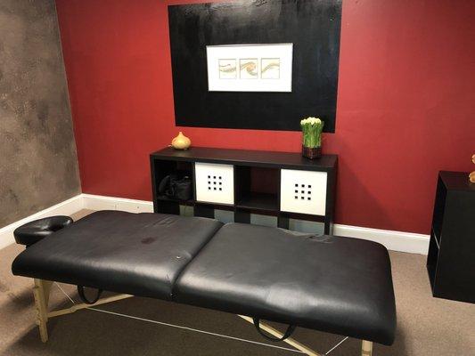 Massage therapy room