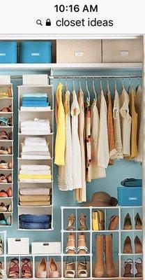 Closet organizing