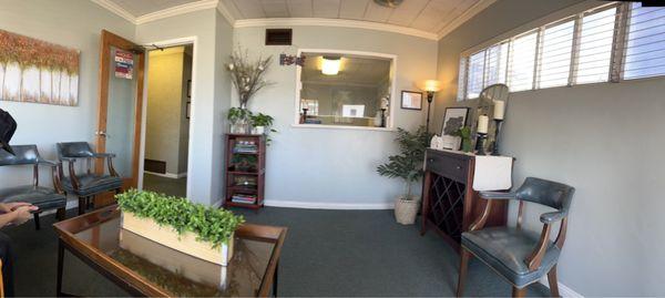 Cute , clean waiting room.