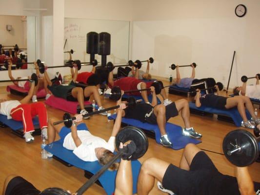 Bodypump at all Bender Locations!  Group led Free Weights- we keep you safe and teach you proper form.  Build lean muscle!