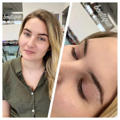 Eyebrow shaping + tinting