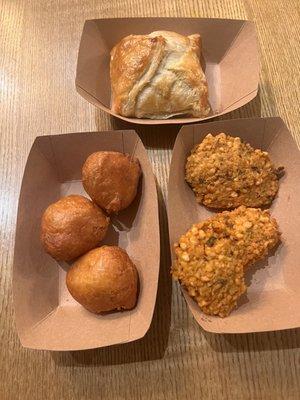 Egg puff , mysore bonda close to the size of punugulu, Masala Vada