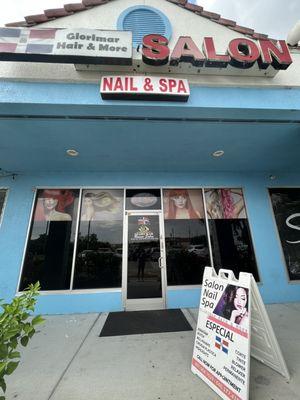 Her business is inside the salon