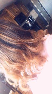 Balayage two tone color