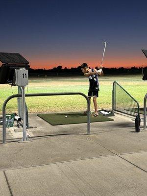 Can't beat the sunsets at Bings golf range