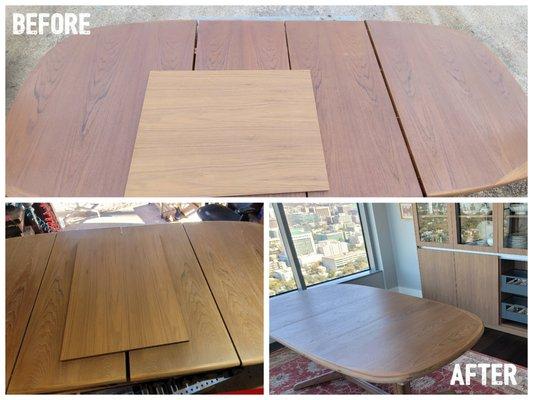 Custom Color Match on vintage table refinishing