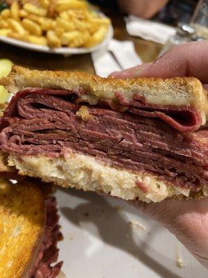 Actual Reuben sandwich (they offer a Turkey Reuben as well, but don't call it a Rachel.)