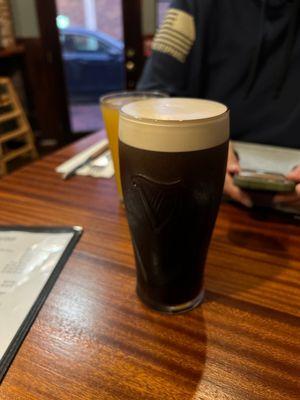 A proper pint of Guinness.