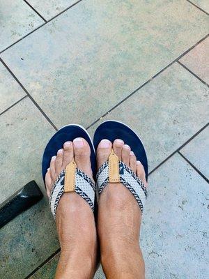 Pedi with French tips