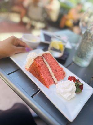 Homemade strawberry shortcake.