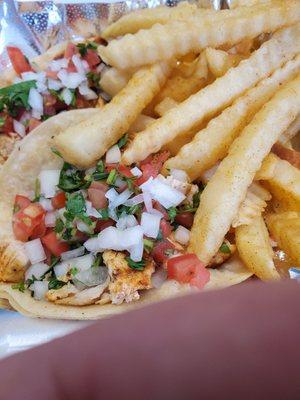 Chicken street tacos