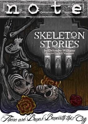 Postcard for Skeleton Stories by Delondra Williams