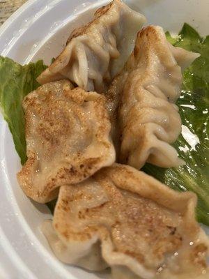 Pan fried pork dumplings