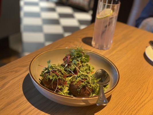 Mushroom Arancini - $14.  Very good