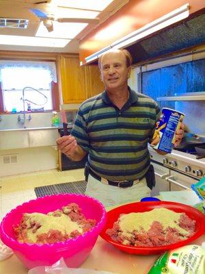 Cooking an Italian dinner n the post kitchen