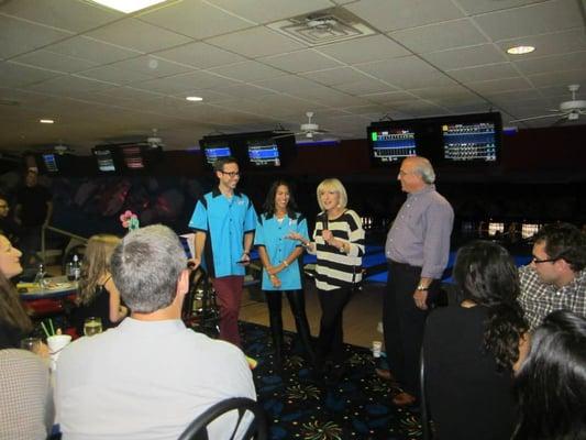 Rehearsal dinner at Luxury Lanes!