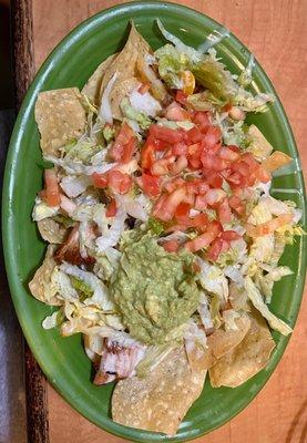 Pork Fajita Nachos supreme style